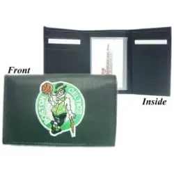 Boston Celtics Embroidered Leather Tri-Fold Wallet