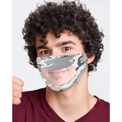 Breathable Face Mask With Clear Window Visible Expression Lip Reading