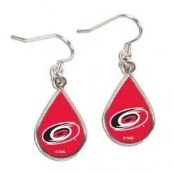 Carolina Hurricanes Earrings Tear Drop Style - Special Order