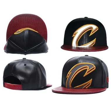 Cavaliers Team Logo Black Red Adjustable Hats GS