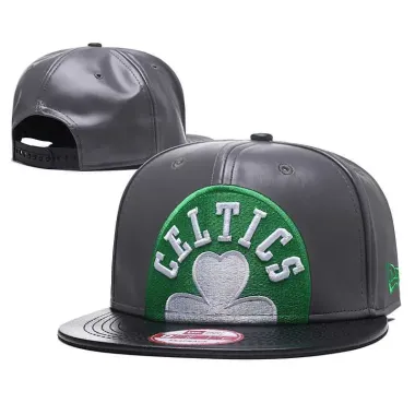 Celtics Fresh Logo Gray Leather Adjustable Hat GS