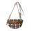 Chain Decor Zipper Design Crossbody Bag Argyle Fanny Pack