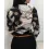 Chain Scarf Print Button Front Long Sleeve Shirt