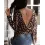 Cheetah Print Rhinestone Backless Twisted Top