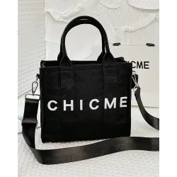 ChicMe Print Canvas Small Tote Bag