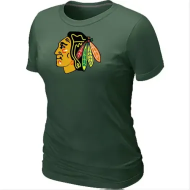 Chicago Blackhawks Big & Tall Women's D.Green Logo T-Shirt