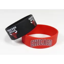 Chicago Bulls Bracelets 2 Pack Wide - Special Order