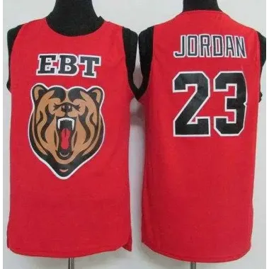 Chicago Bulls #23 Michael Jordan Red EBT High School Classic Stitched Jerseys