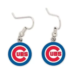 Chicago Cubs Earrings Oval Carded - Special Order