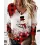 Christmas Snowman Snowflake Plaid Print Long Sleeve Top