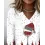 Christmas Tree Wine Glass Print Long Sleeve Top