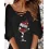 Christmas Wine Glass Print Casual Dress