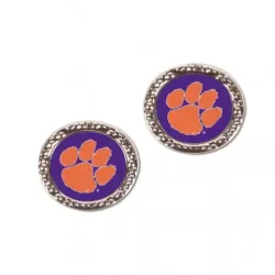 Clemson Tigers Earrings Post Style - Special Order