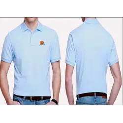 Cleveland Browns Players Performance Polo Shirt-Sky Blue