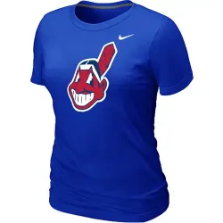 Cleveland Indians Heathered Nike Blue Blended Women\'s T-Shirt