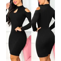 Cold Shoulder Cutout Bodycon Dress