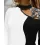 Colorblock Rhinestone Decor Cold Shoulder Top