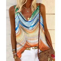 Colorblock Spaghetti Strap Top