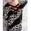 Contrast Leopard Print Crisscross Back Top