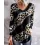 Contrast Leopard Print Crisscross Back Top