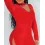 Contrast Mesh Long Sleeve Bodycon Dress