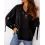 Criss Cross Buckle Detail Drop Shoulder Sweatshirt