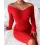 Criss Cross V-Neck Long Sleeve Bodycon Dress