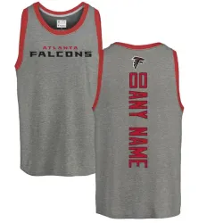 Customized Men\'s Atlanta Falcons NFL Pro Line by Fanatics Branded Personalized Backer Tri-Blend Tank Top - Ash