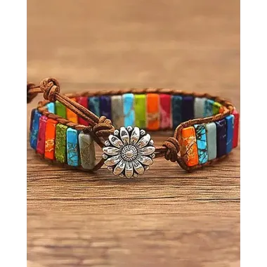 Daisy Pattern Clan Bohemian Bracelet