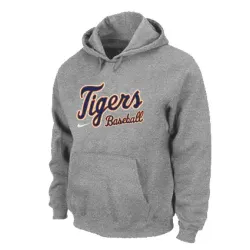 Detroit Tigers Pullover Hoodie Grey