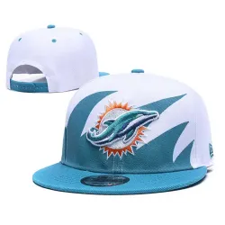 Dolphins Team Logo White Blue Adjustable Hat GS