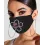 Flag Letter Floral Pattern Bling Rhinestone Face Mask