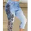 Floral Denim Look Print Butt Lifting Sports Leggings