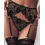 Floral Pattern Lace Garter Panty Without Stockings