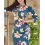 Floral Print Long Sleeve Zipper Design Dress