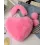 Fluffy Heart Shaped Pom Pom Chain Strap Handbag