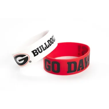 Georgia Bulldogs Bracelets 2 Pack Wide