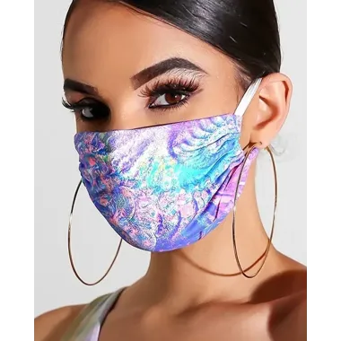 Graphic Print Breathable Mouth Mask Washable And Reusable