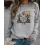 Halloween Ghost Graphic Print Crew Neck Sweatshirt