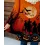 Halloween Graphic Pumpkin Print Long Sleeve Coat