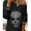 Halloween Skull Novelty Graphic Print Sweatshirt Dress