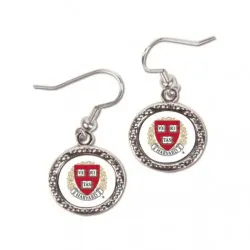 Harvard Crimson Earrings Round Style - Special Order