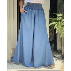 High Waist Pocket Design Maxi Skirt