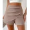 High Waist Side Button Ruched Shorts