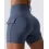 High Waist Side Pocket Quick Dry Active Shorts