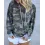 Hooded Camouflage Drawstring Design Sweatshirt