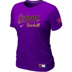 Houston Astros Purple Nike Women\'s Short Sleeve Practice T-Shirt