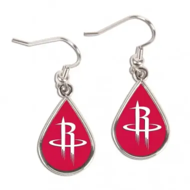 Houston Rockets Earrings Tear Drop Style - Special Order