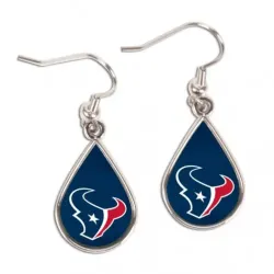 Houston Texans Earrings Tear Drop Style - Special Order