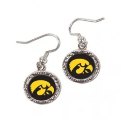 Iowa Hawkeyes Earrings Round Style - Special Order